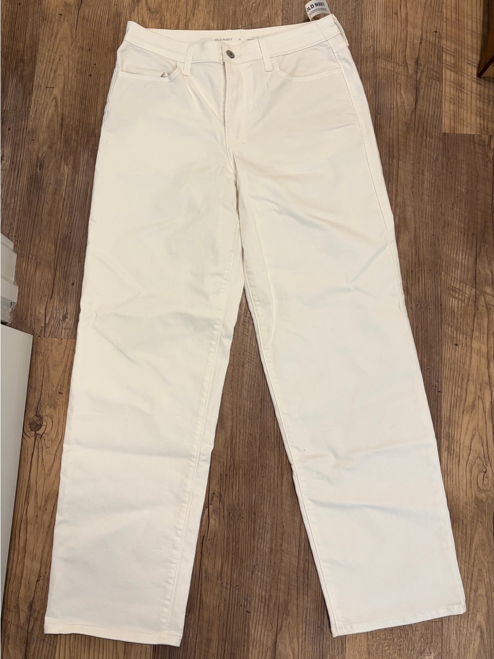 Old Navy Women's White Wow Loose High Rise Jeans